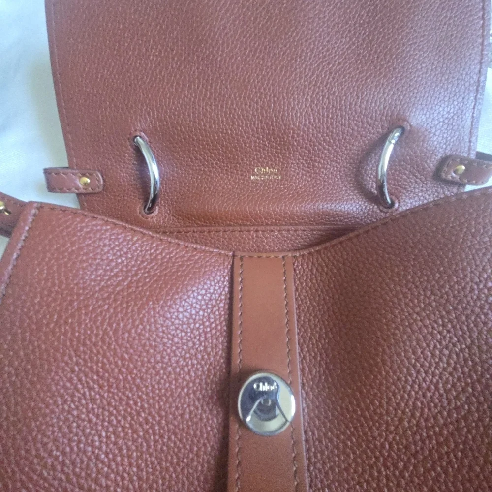 Chloé Aby Medium Leather Bag – Brown EUC